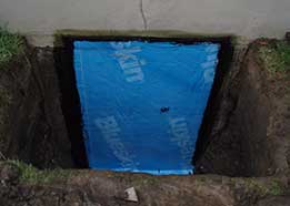 Foundation Repair cracks with membrane